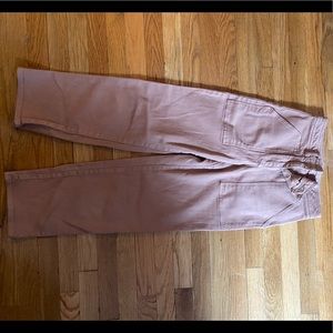 ARITZIA pink cotton painters pant
